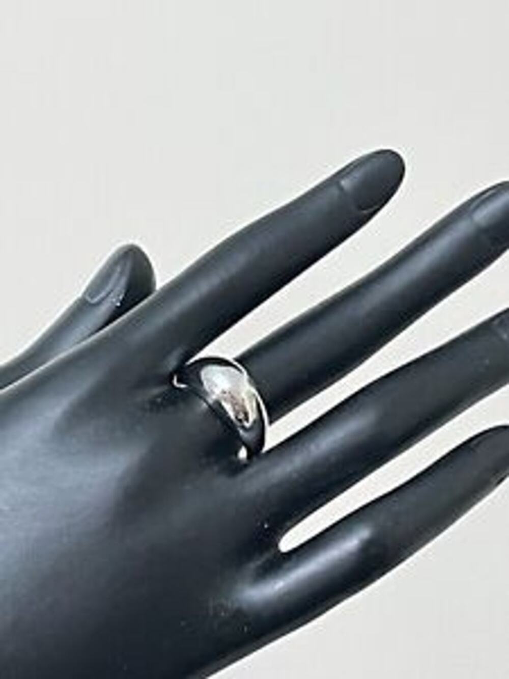 Baublebar Maro Dome Minimalist Ring Signed Inside Silver Plated Brass Size 7